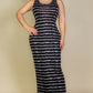 Plus Size Tie Dye Printed Tank Bodycon Maxi Dress