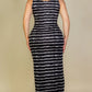 Plus Size Tie Dye Printed Tank Bodycon Maxi Dress