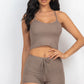 Ribbed Crop Cami Top & Shorts Set